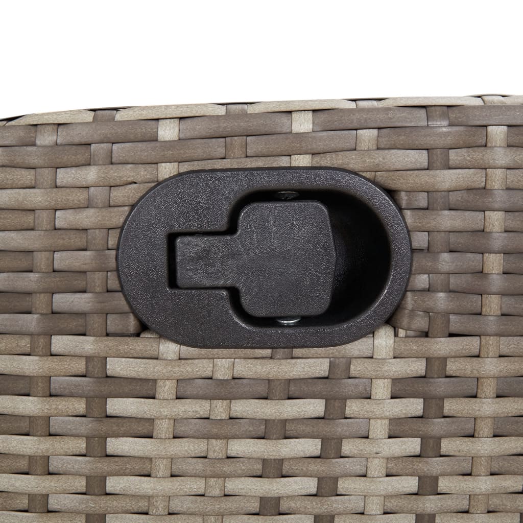 Set da Pranzo da Giardino 7 pz con Cuscini in Polyrattan Grigio | homemem39