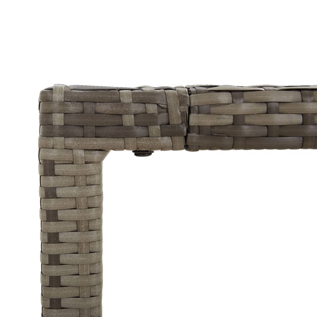 Set da Pranzo da Giardino 7 pz con Cuscini in Polyrattan Grigio | homemem39