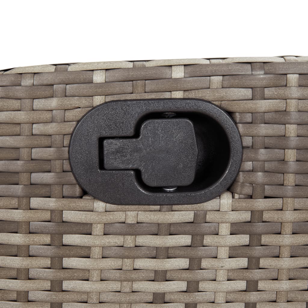 Set da Pranzo da Giardino 9 pz con Cuscini in Polyrattan Grigio | homemem39