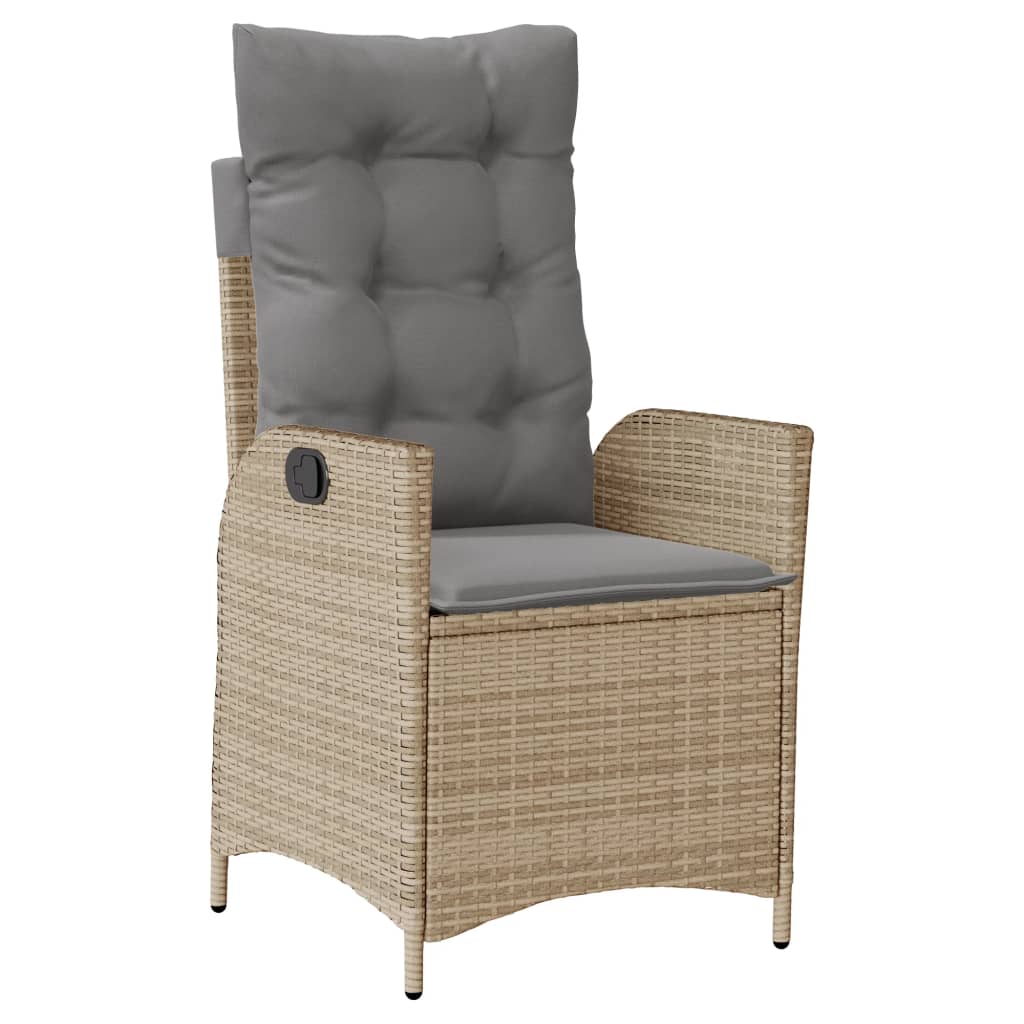 Set Pranzo da Giardino 7 pz con Cuscini Beige Misto Polyrattan | homemem39