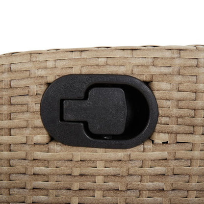 Set Pranzo da Giardino 7 pz con Cuscini Beige Misto Polyrattan | homemem39