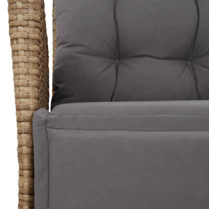 Set Pranzo da Giardino 9 pz con Cuscini Beige Misto Polyrattan | homemem39