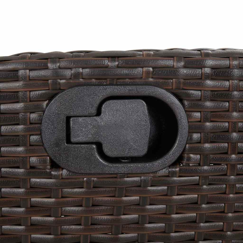 Set da Pranzo da Giardino 9pz con Cuscini Marrone in Polyrattan - homemem39