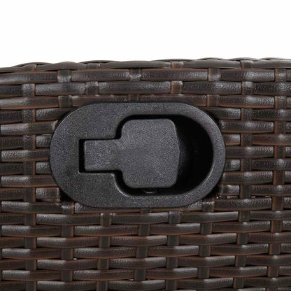 Set da Pranzo da Giardino 9pz con Cuscini Marrone in Polyrattan - homemem39