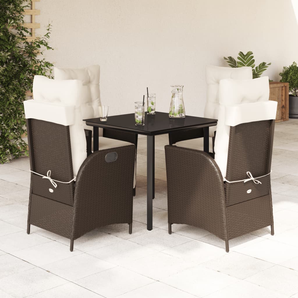 Set da Pranzo da Giardino 5pz con Cuscini