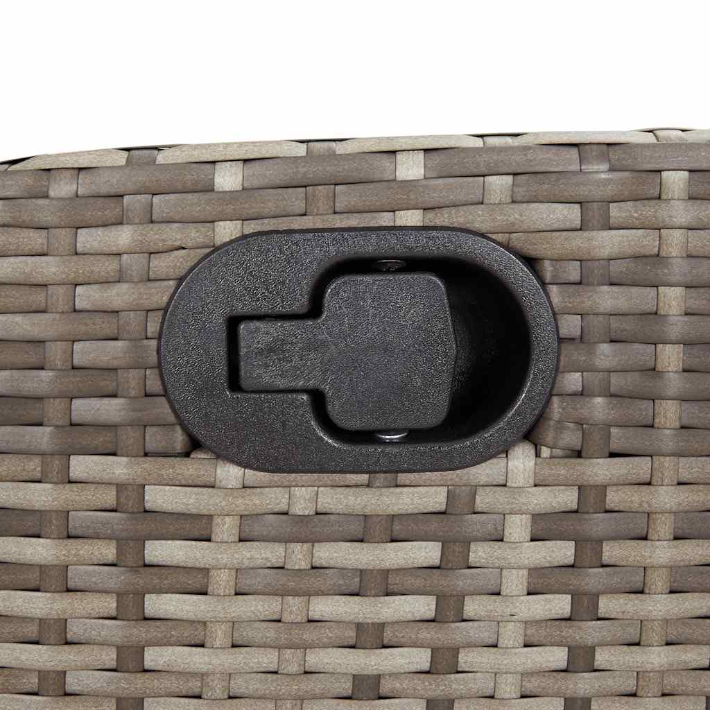 Set da Pranzo da Giardino 9 pz con Cuscini in Polyrattan Grigio - homemem39