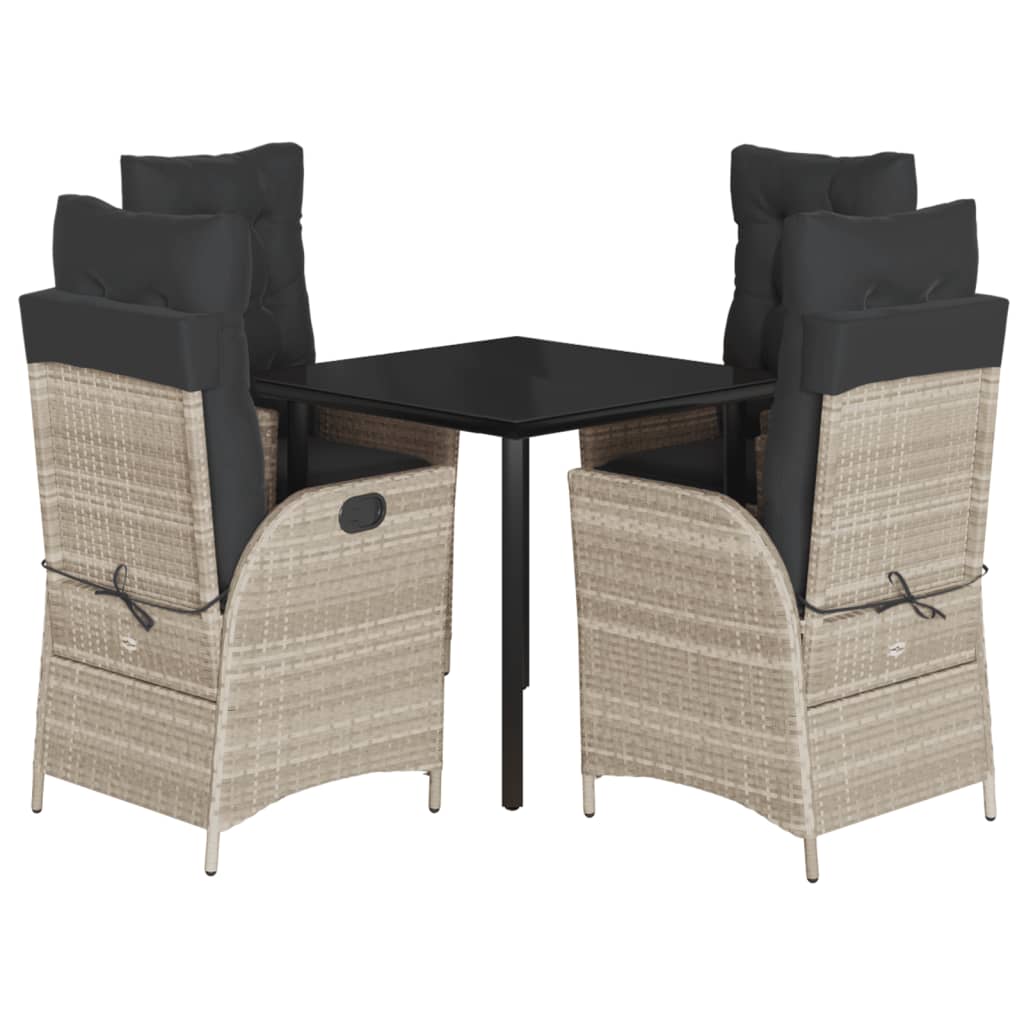 Set da Pranzo da Giardino 5pz con Cuscini