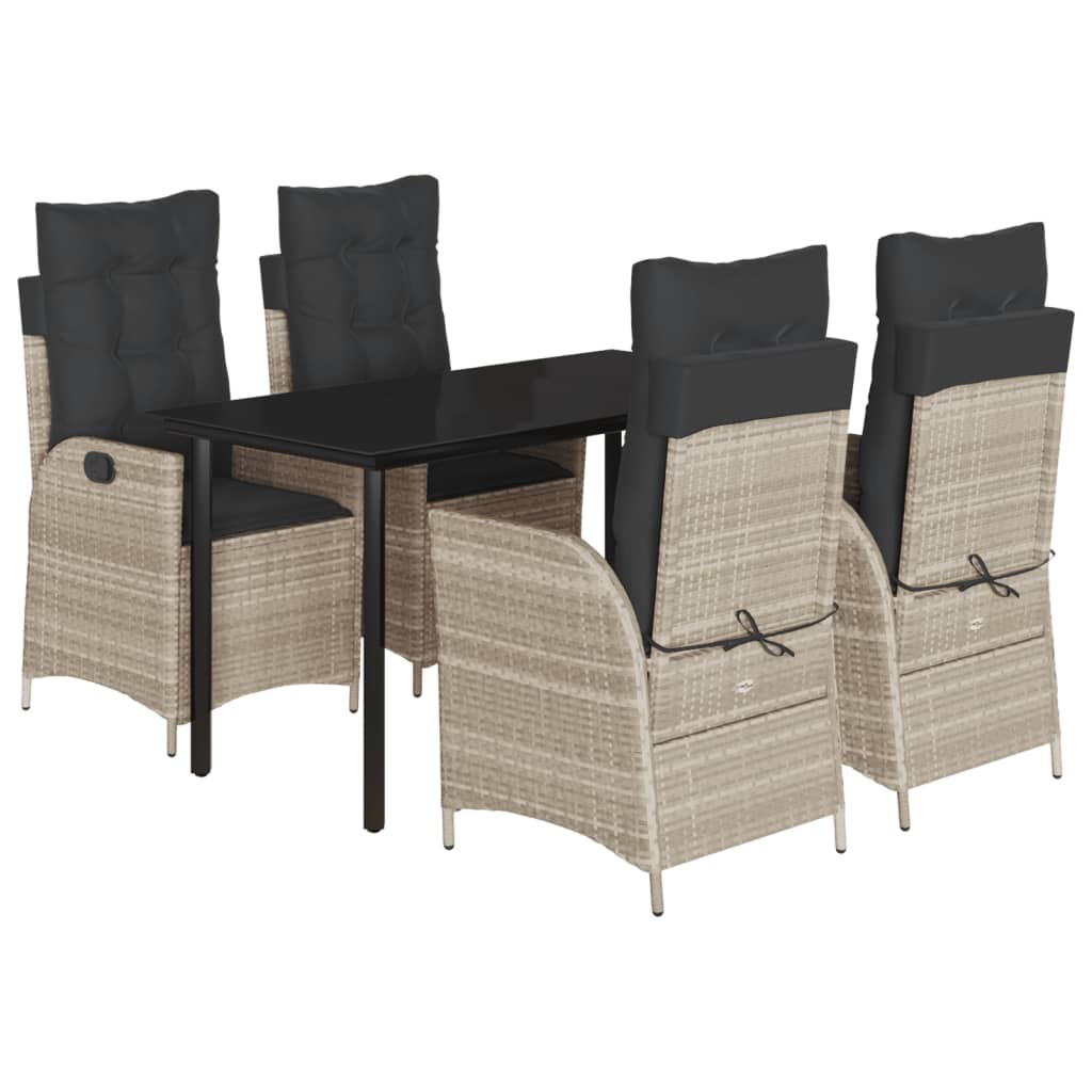 Set da Pranzo da Giardino 5pz con Cuscini