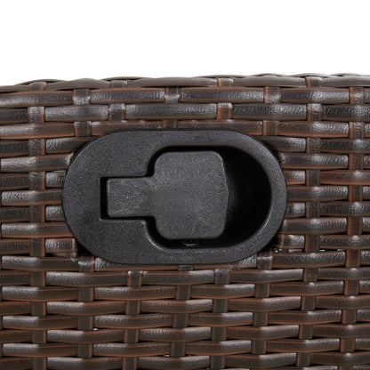Set da Pranzo da Giardino 9pz con Cuscini Marrone in Polyrattan | homemem39