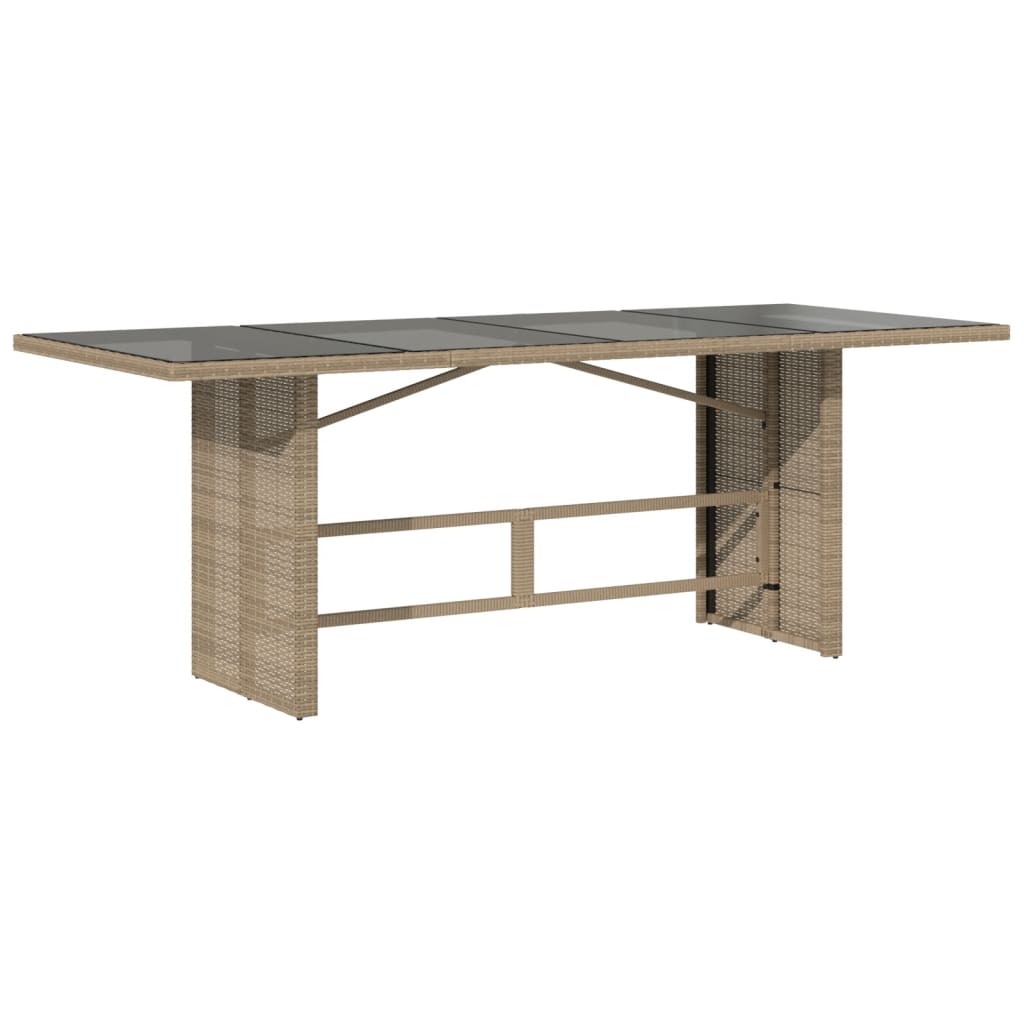 Set Pranzo da Giardino 7 pz con Cuscini Beige Misto Polyrattan | homemem39