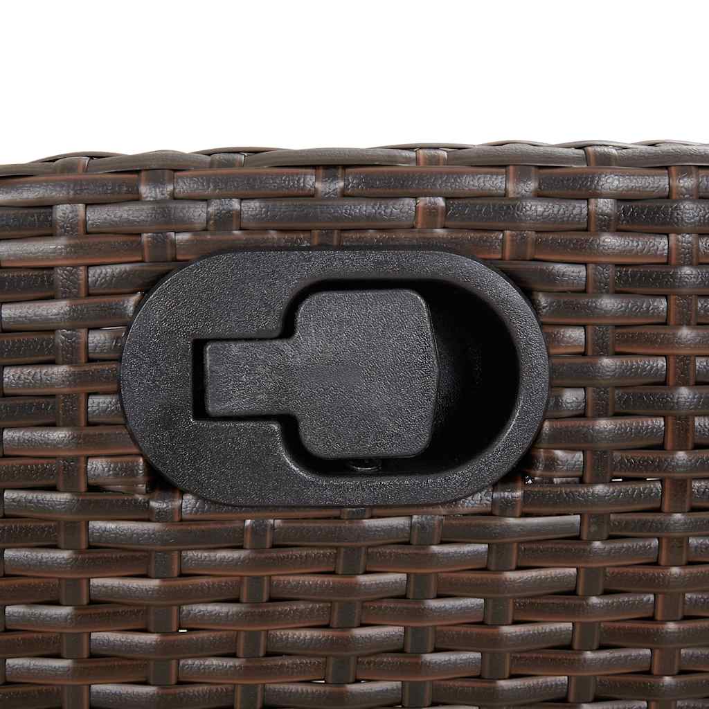 Set da Pranzo da Giardino 7pz con Cuscini in Polyrattan Marrone - homemem39