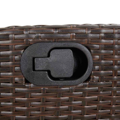 Set da Pranzo da Giardino 7pz con Cuscini in Polyrattan Marrone - homemem39