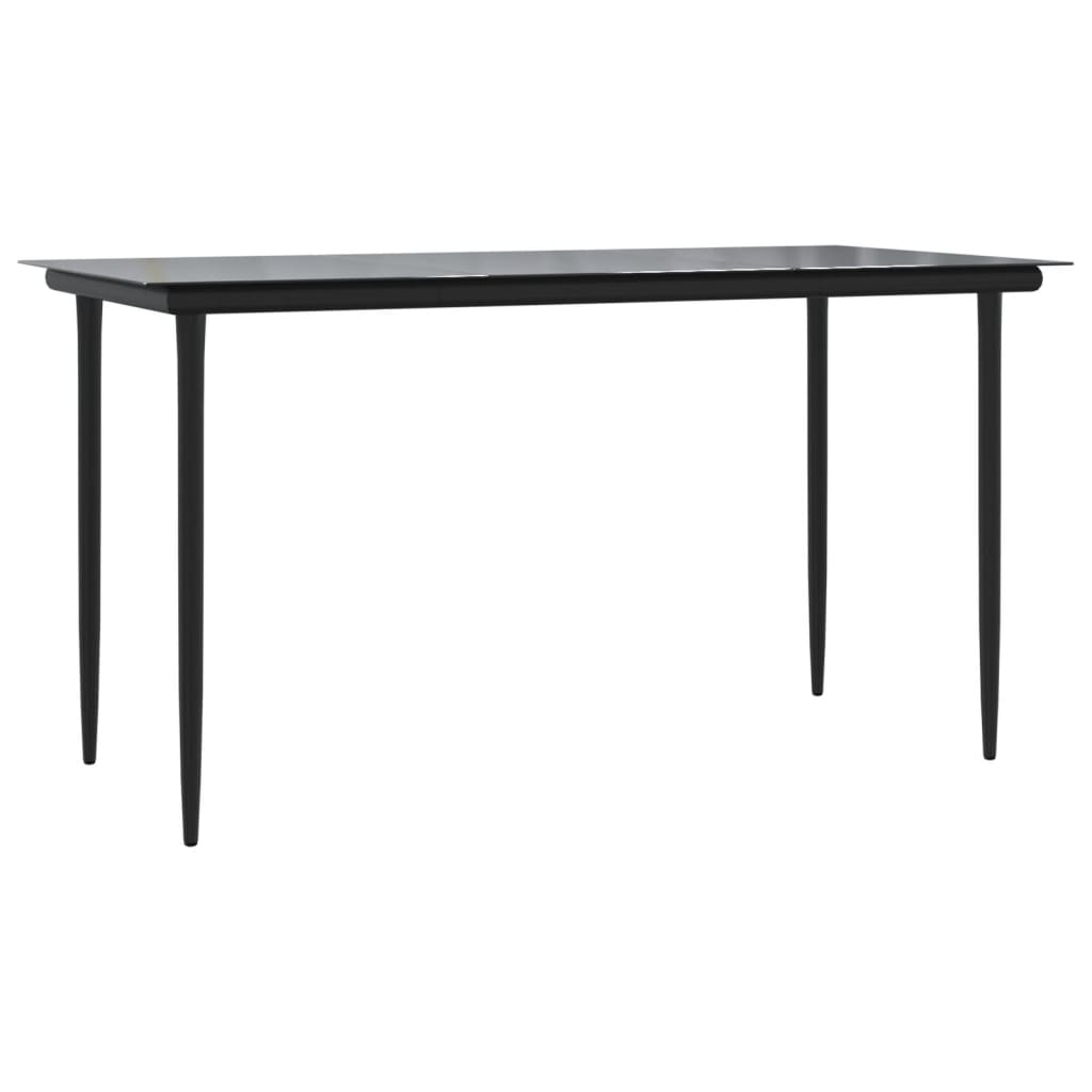 Set da Pranzo da Giardino 5 pz con Cuscini in Polyrattan Grigio | homemem39