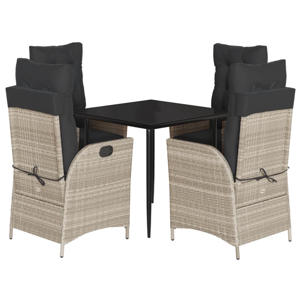 Set da Pranzo da Giardino 5pz con Cuscini