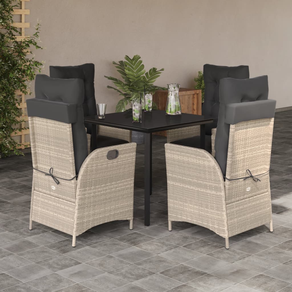 Set da Pranzo da Giardino 5pz con Cuscini