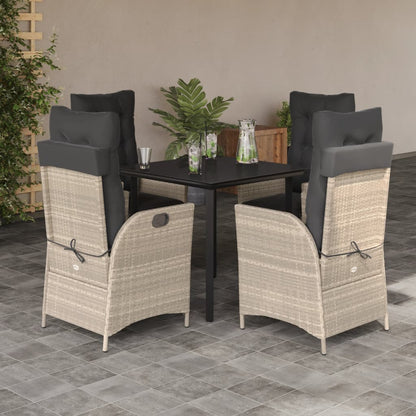 Set da Pranzo da Giardino 5pz con Cuscini