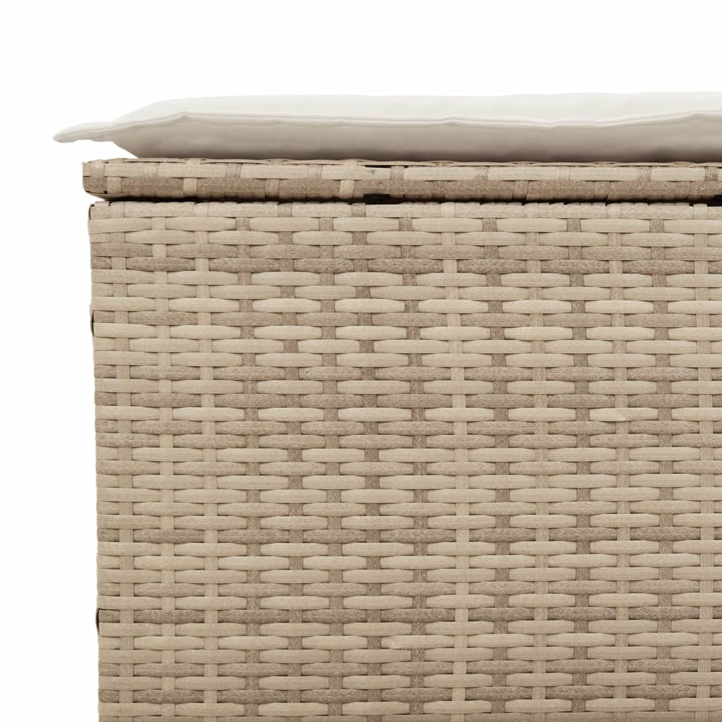 Set Divano da Giardino 5 pz con Cuscini Beige Polyrattan Acacia - homemem39