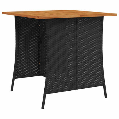 Set Divani da Giardino 6 pz con Cuscini Forma L Polyrattan Nero