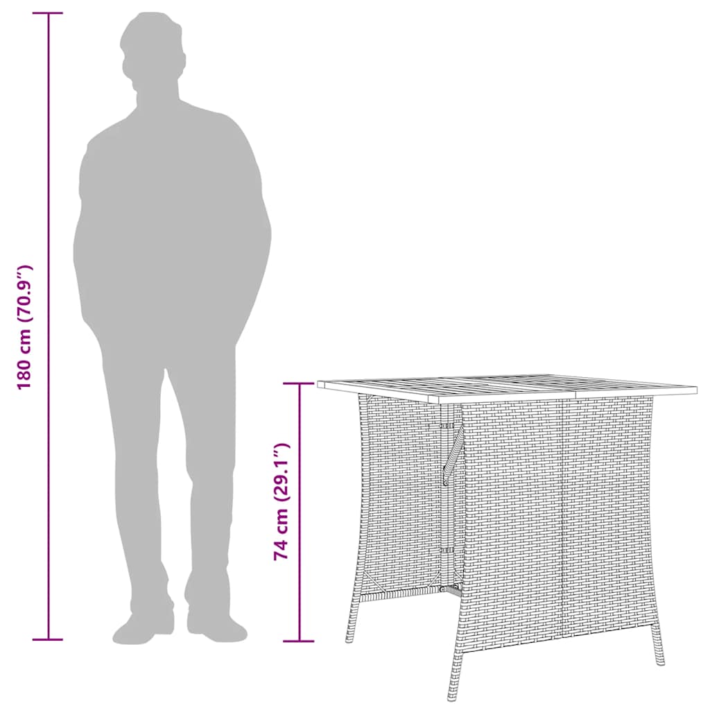 Set Divani da Giardino 6 pz con Cuscini Forma L Polyrattan Nero