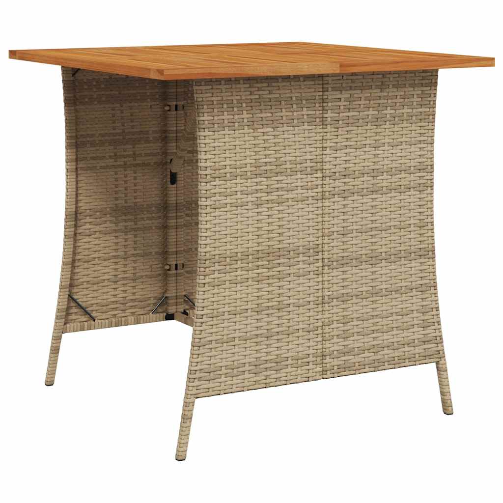 Set Divano da Giardino 6 pz con Cuscini a L Beige in Polyrattan