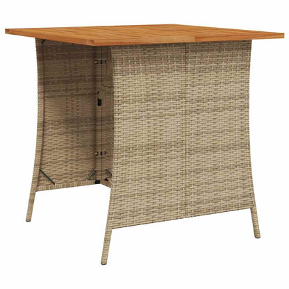 Set Divano da Giardino 6 pz con Cuscini a L Beige in Polyrattan