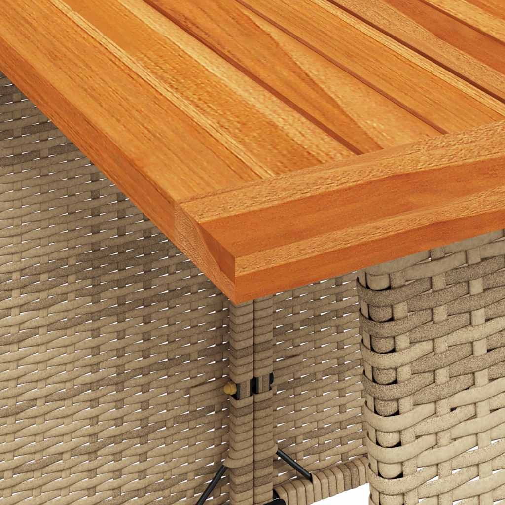Set Divano da Giardino 6 pz con Cuscini a L Beige in Polyrattan