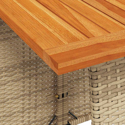 Set Divano da Giardino 6 pz con Cuscini a L Beige in Polyrattan