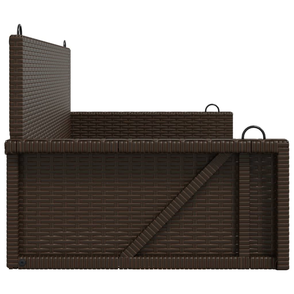 Panchina a Dondolo Marrone 119x56x48 cm in Polyrattan | homemem39