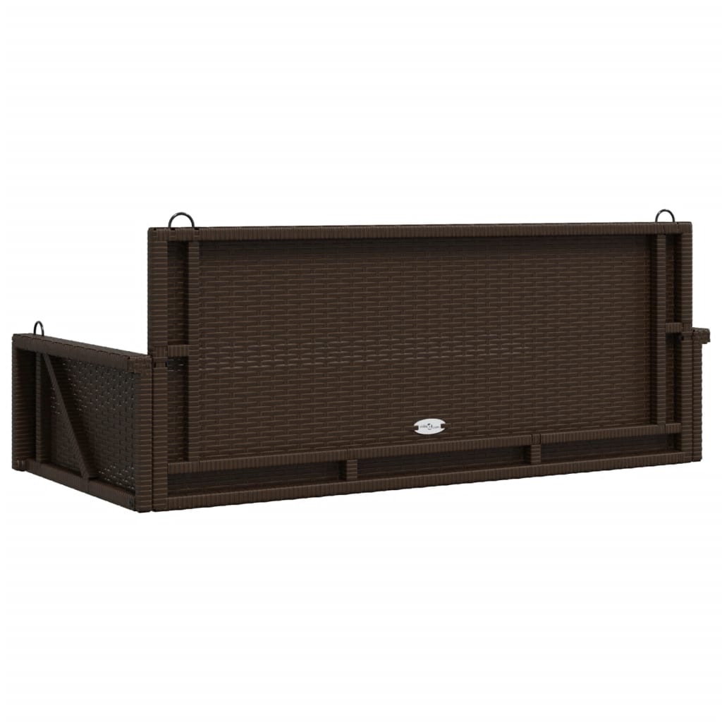 Panchina a Dondolo Marrone 119x56x48 cm in Polyrattan | homemem39