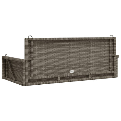 Panchina Dondolo Grigia 119x56x48 cm in Polyrattan | homemem39