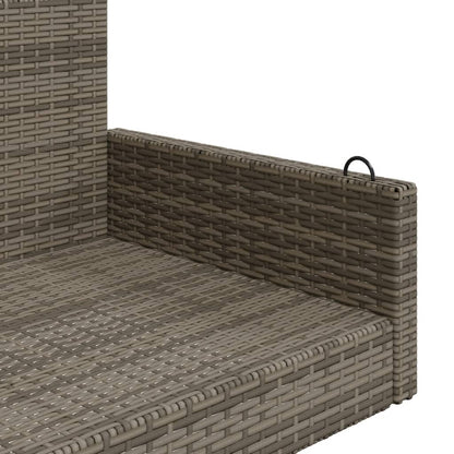 Panchina Dondolo Grigia 119x56x48 cm in Polyrattan | homemem39