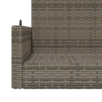 Panchina Dondolo Grigia 119x56x48 cm in Polyrattan | homemem39
