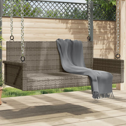 Panchina Dondolo Grigia 119x56x48 cm in Polyrattan | homemem39