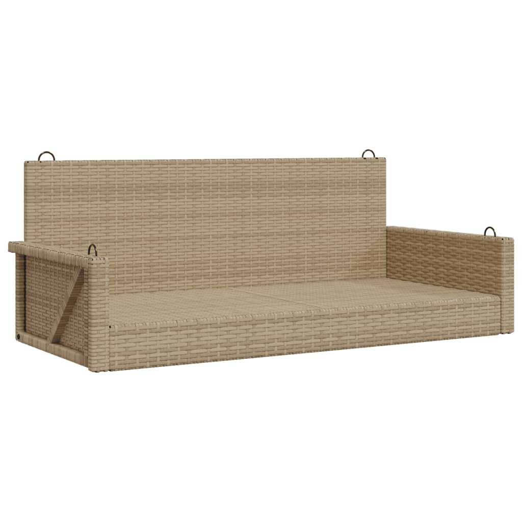 Panchina a Dondolo Beige 119x56x48 cm in Polyrattan | homemem39