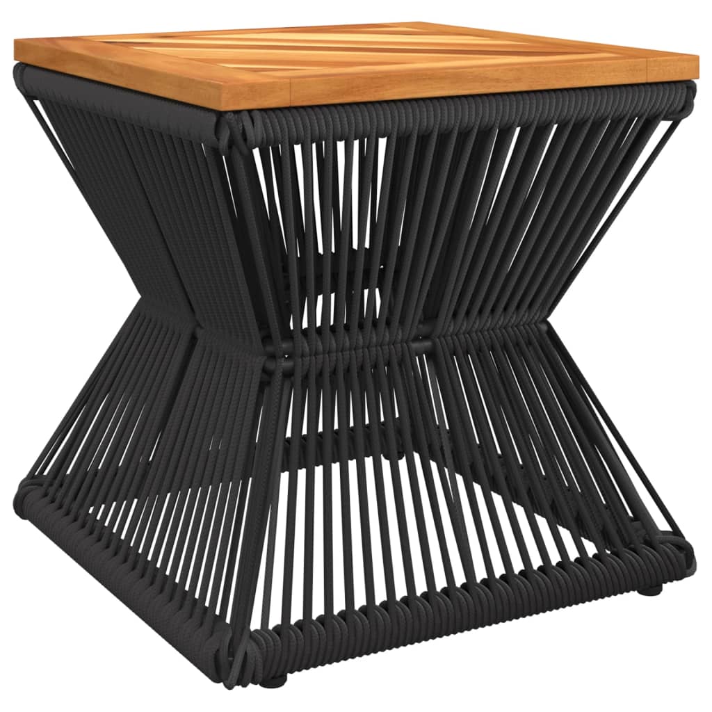 Coffee Table Base in Black Wire 38x38x38cm Solid Acacia