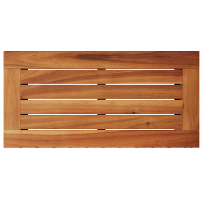 Tavolino da giardino con piano in legno nero 58x27,5x55 cm