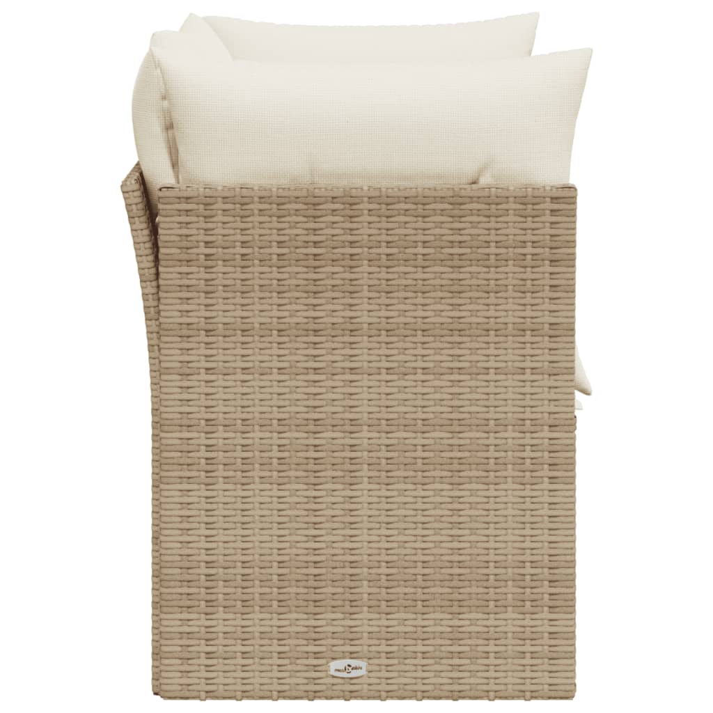 Divano da Giardino con Cuscini a 2 Posti Beige in Polyrattan - homemem39