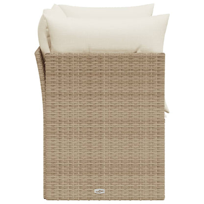 Divano da Giardino con Cuscini a 2 Posti Beige in Polyrattan - homemem39