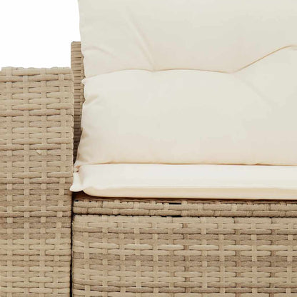 Divano da Giardino con Cuscini a 2 Posti Beige in Polyrattan | homemem39
