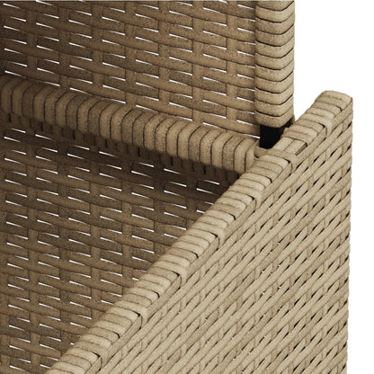 Tavolo da Giardino Beige 100x55x73 cm Polyrattan e Legno Acacia