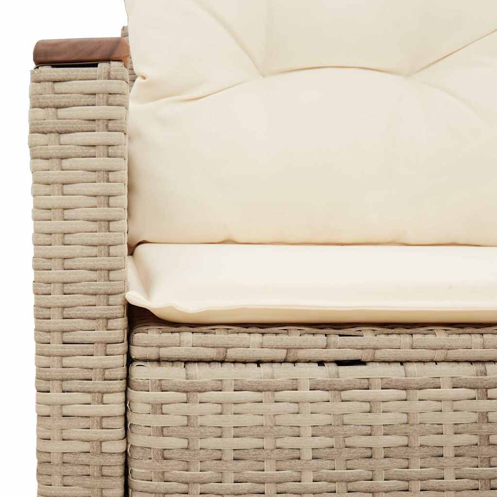 Divano da Giardino con Cuscini a 2 Posti Beige in Polyrattan - homemem39