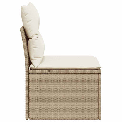 Sedia Giardino Senza Braccioli con Cuscini Beige in Polyrattan | homemem39