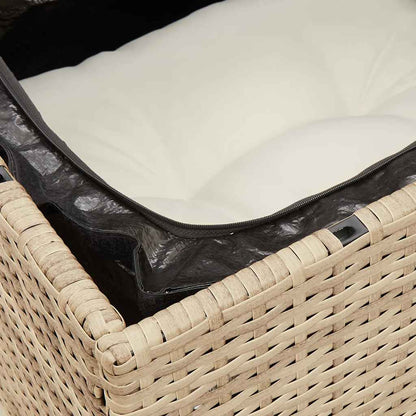 Divano da Giardino con Cuscini a 2 Posti Beige in Polyrattan | homemem39