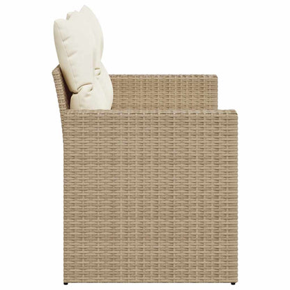 Divano da Giardino con Cuscini a 2 Posti Beige in Polyrattan | homemem39