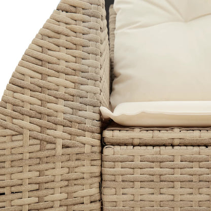 Divano da Giardino con Cuscini a 2 Posti Beige in Polyrattan | homemem39