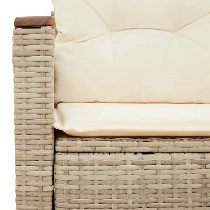 Divano da Giardino con Cuscini a 2 Posti Beige in Polyrattan - homemem39