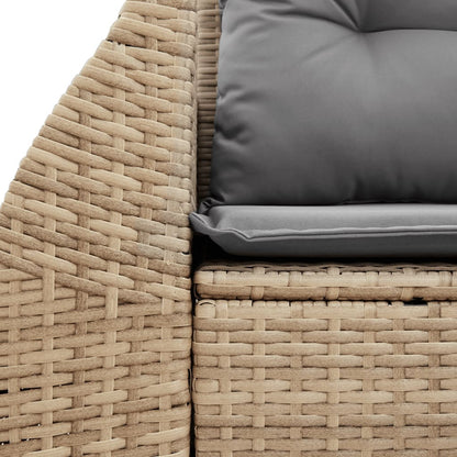 Divano da Giardino con Cuscini a 2 Posti Beige in Polyrattan - homemem39
