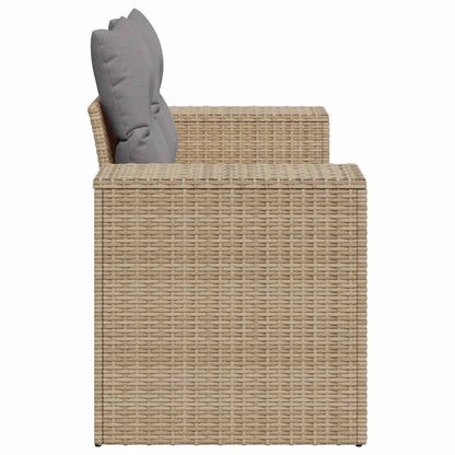Divano da Giardino con Cuscini a 2 Posti Beige in Polyrattan - homemem39