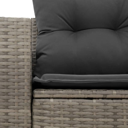 Divano da Giardino con Cuscini 2 Posti Grigio in Polyrattan | homemem39