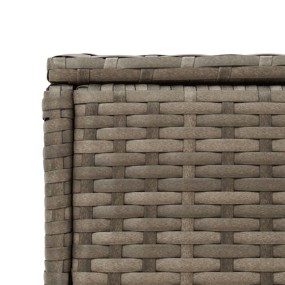 Tavolino Giardino Piano Vetro Grigio 58x27,5x55 cm Polyrattan | homemem39